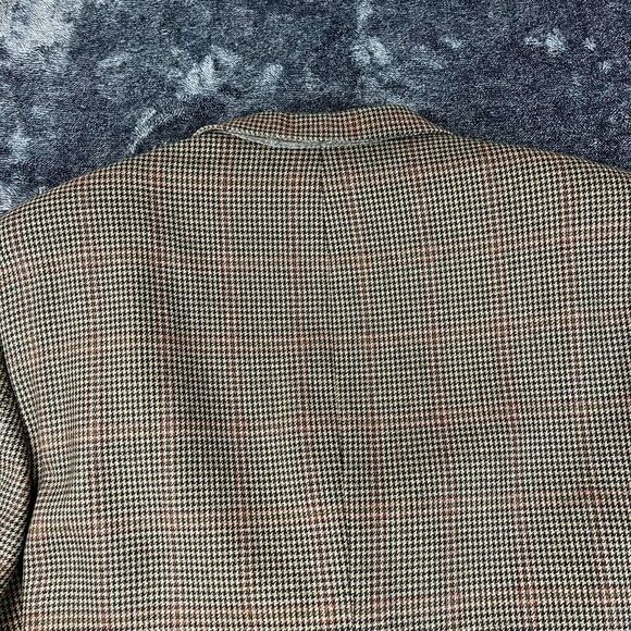 Coppley Ermenegildo Zegna 100% Wool Blazer Men's L/XL Three Button Plaid Brown - Picture 12 of 14